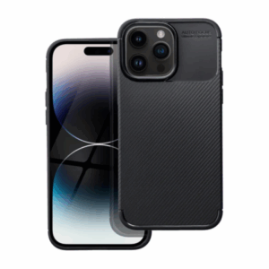 iPhone 14 Pro Max Fekete Carbon Szilikon Tok