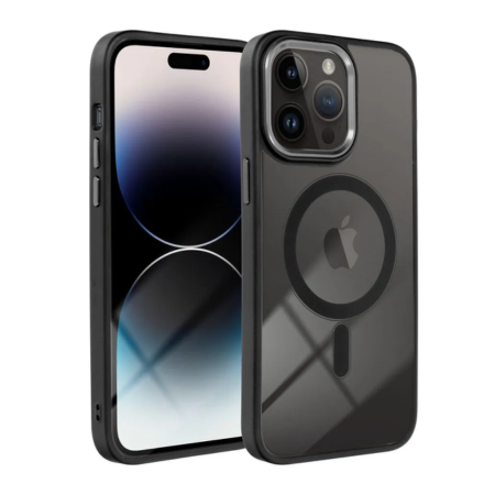 iPhone 14 Pro Max Fekete-Átlátszó Magsafe Tok