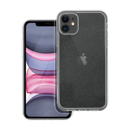 iPhone 11 Átlátszó-Csillogós Tok