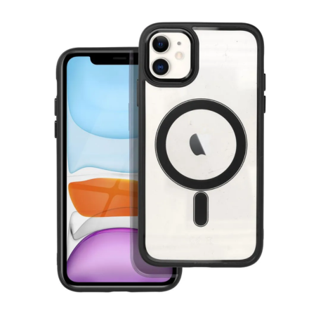 iPhone 11 Átlátszó-Fekete Magsafe Tok