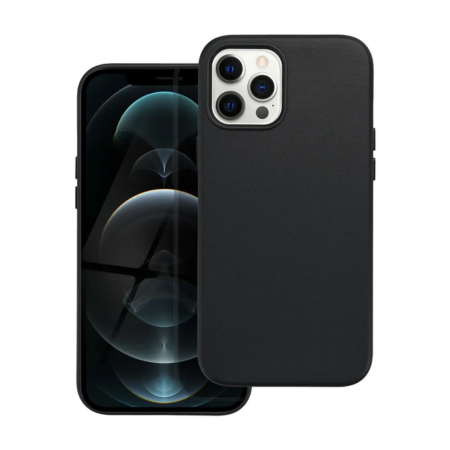 iPhone 12 Pro Max Fekete Bőr Tok