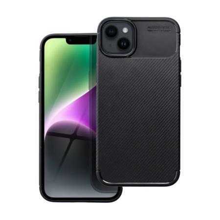 iPhone 14 Plus Fekete Carbon Szilikon Tok