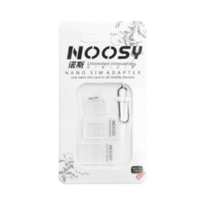 (NOOSY 3in1) Fehér Adapterek Nano SIM/Micro, Micro Sim és Nano/Sim
