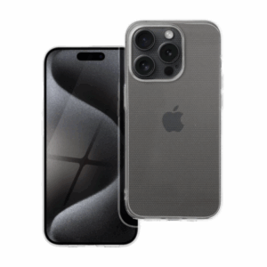 iPhone 15 Pro Kameravédős Átlátszó Szilikon Tok