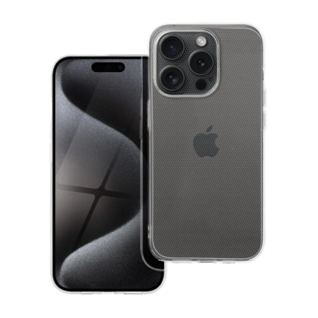 iPhone 15 Pro Kameravédős Átlátszó Szilikon Tok