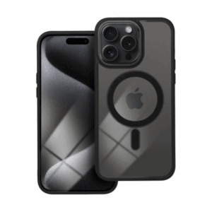 iPhone 15 Pro Max Fekete-Átlátszó Magsafe Tok