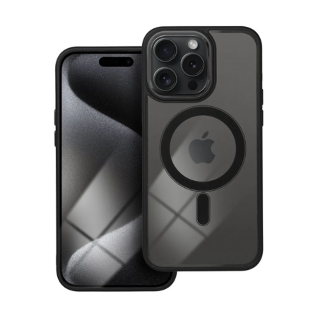 iPhone 15 Pro Max Fekete-Átlátszó Magsafe Tok