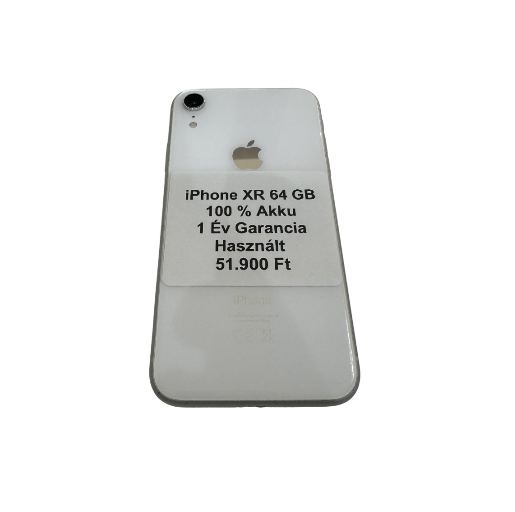 iPhone XR Fehér 64 GB 100 % Akku