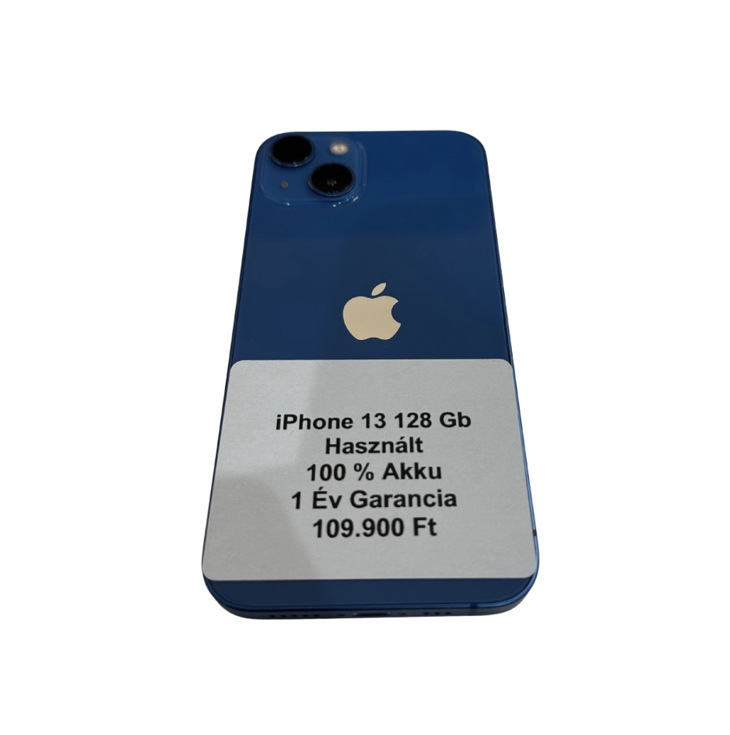 iPhone 13 Blue 128 GB 100 % Akku