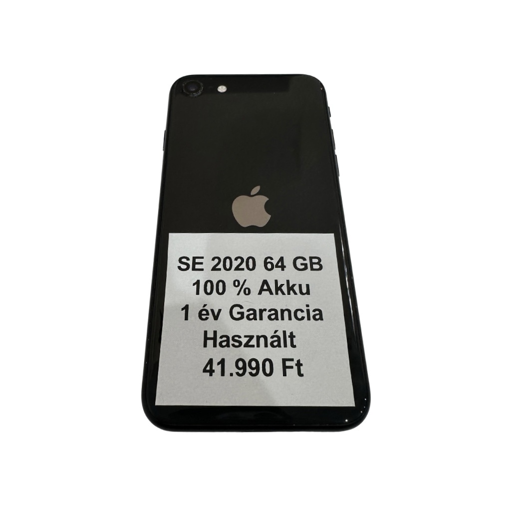 iPhone SE 2020 64 GB Fekete 100 % Akku