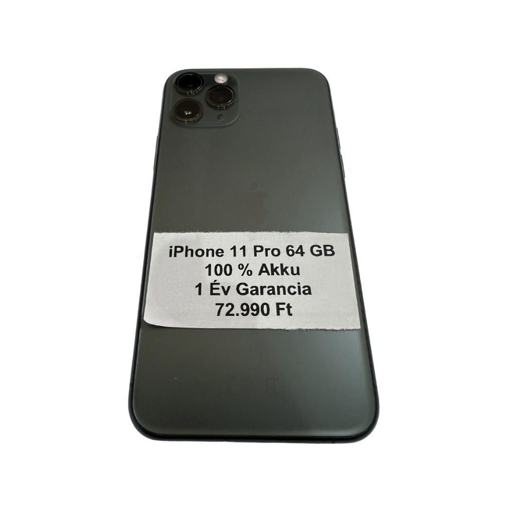 iPhone 11 Pro Midnight Green 64 GB 100 % Akku