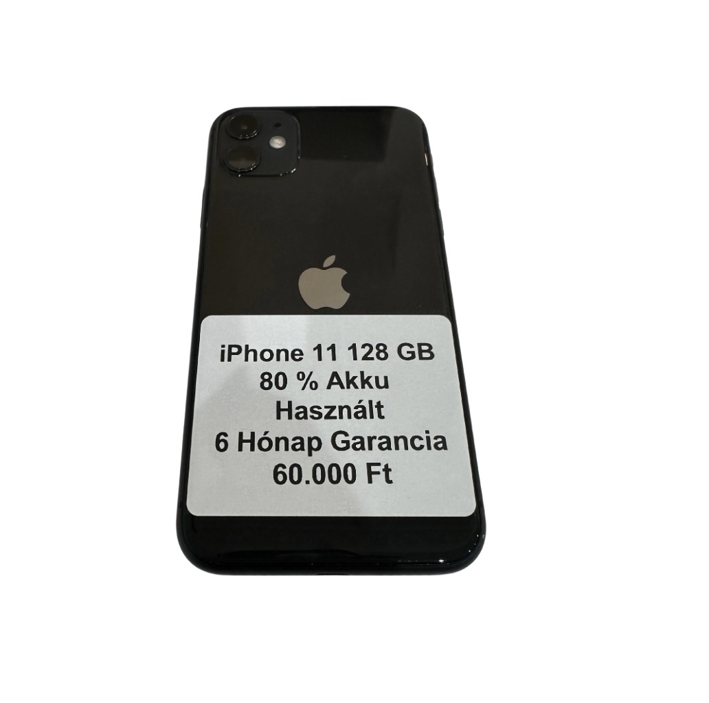 iPhone 11 128 GB 100 % Akku Fekete