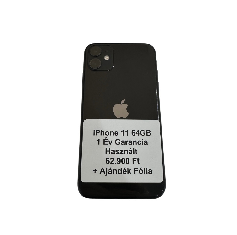 iPhone 11 64 GB Fekete 100 % Akku